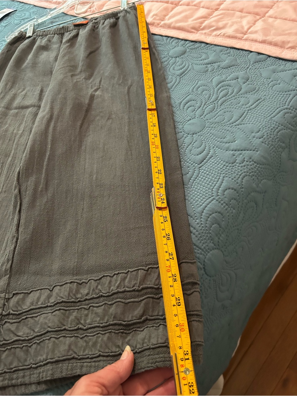 Oh My Gauze Grey  Pull-On Capri Pants - Picture 4 of 6